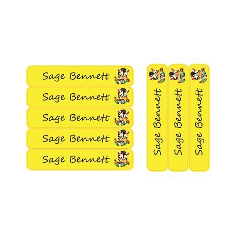 Happy Giraffe-Pack of 30 Large waterproof labels