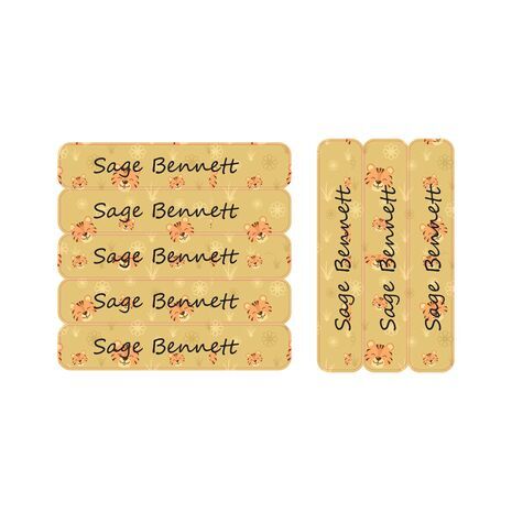 Brown Tiger-Pack of 30 Large waterproof labels