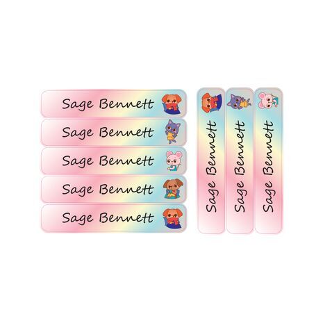 Sleepy Dog-Pack of 30 Large waterproof labels