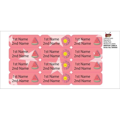 Watermelon-Pack of 30 Classic Waterproof Labels