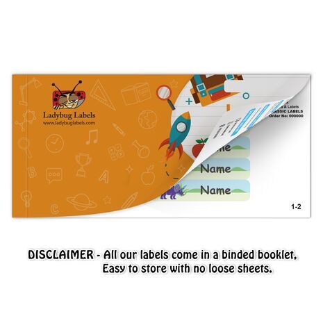 Turning Flower-Pack of 30 Classic Waterproof Labels
