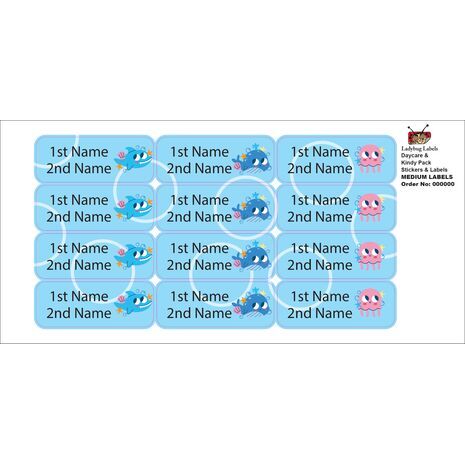 Shy Shark-Pack of 30 Classic Waterproof Labels