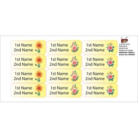Vintage Flower-Pack of 30 Classic Waterproof Labels