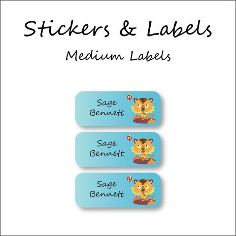 Cheetah-Pack of 30 Classic Waterproof Labels