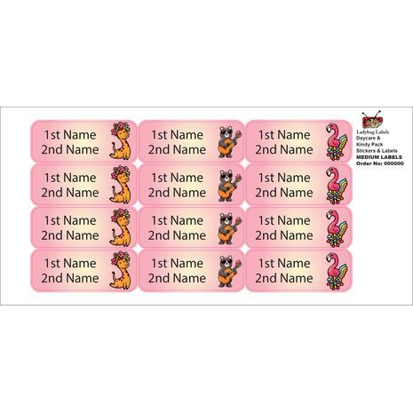 Tiara Giraffe-Pack of 30 Classic Waterproof Labels