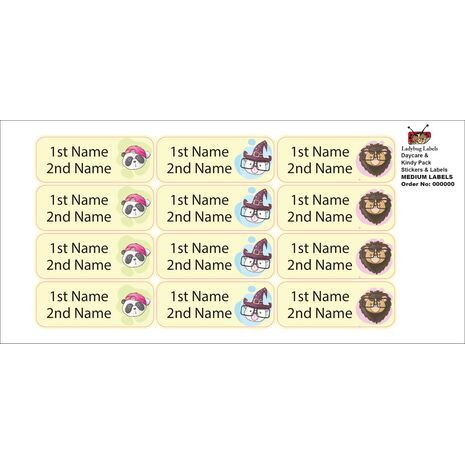 Sleepy Panda-Pack of 30 Classic Waterproof Labels