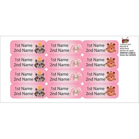 Bee and Bear-Pack of 30 Classic Waterproof Labels