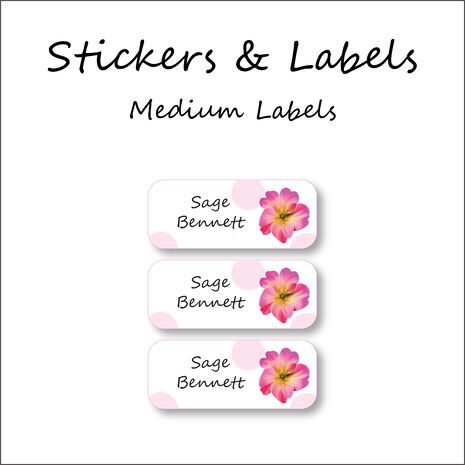Wild Orchid Flower-Pack of 30 Classic Waterproof Labels