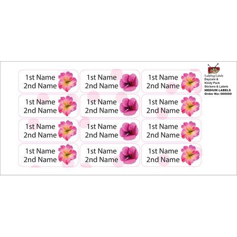 Wild Orchid Flower-Pack of 30 Classic Waterproof Labels