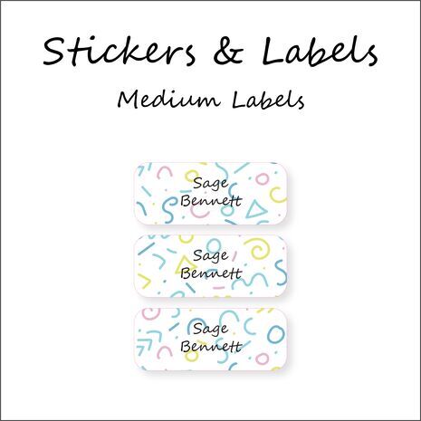 Simply Confetti-Pack of 30 Classic Waterproof Labels