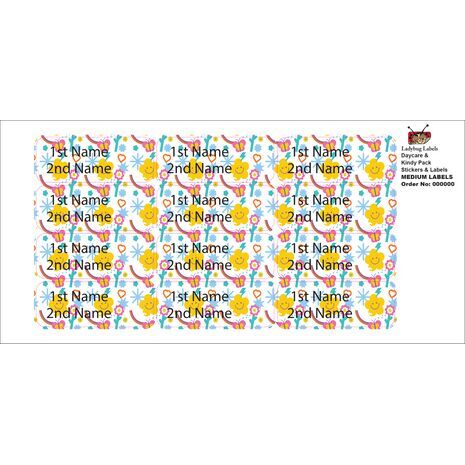 Star and Butterfly-Pack of 30 Classic Waterproof Labels