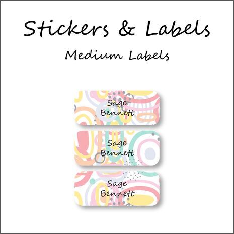 Doddle Circles-Pack of 30 Classic Waterproof Labels