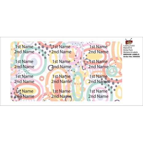 Doddle Circles-Pack of 30 Classic Waterproof Labels