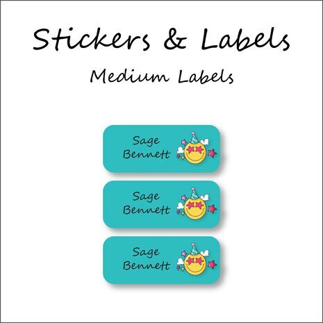 Birthday Smiley-Pack of 30 Classic Waterproof Labels