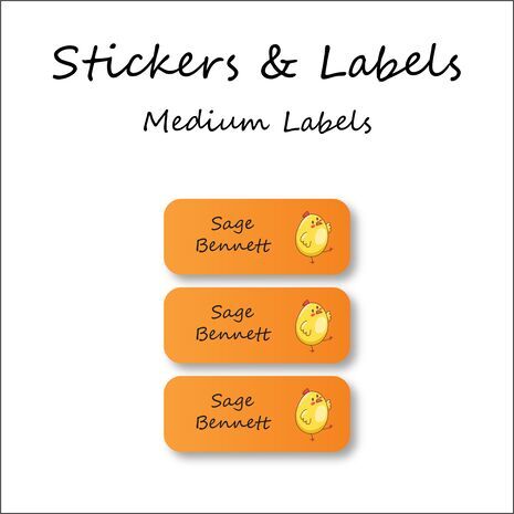 Dancing Chicken-Pack of 30 Classic Waterproof Labels