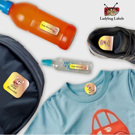 Cute Teddy Bear-Pack of 30 Classic Waterproof Labels