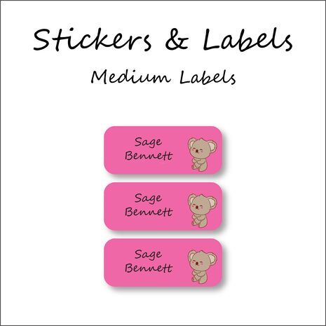 Koala Bear-Pack of 30 Classic Waterproof Labels
