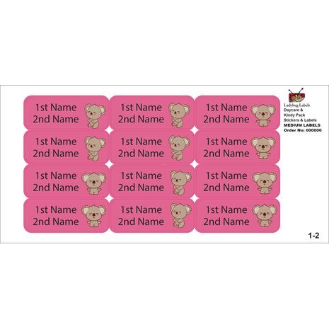 Koala Bear-Pack of 30 Classic Waterproof Labels