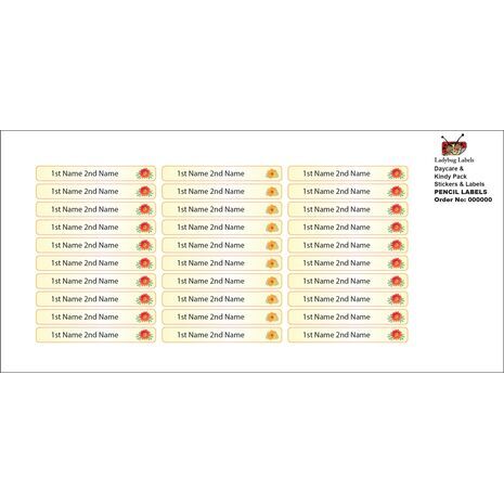 Turning Flower -Pack of 30 Pencil Waterproof Labels