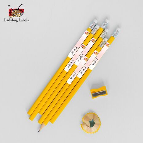 Painter Girl-Pack of 30 Pencil Waterproof Labels