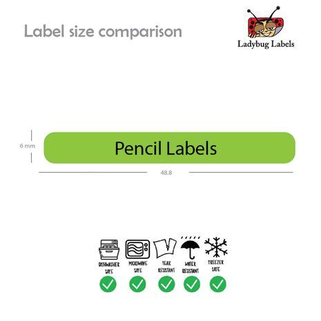 Painter Girl-Pack of 30 Pencil Waterproof Labels