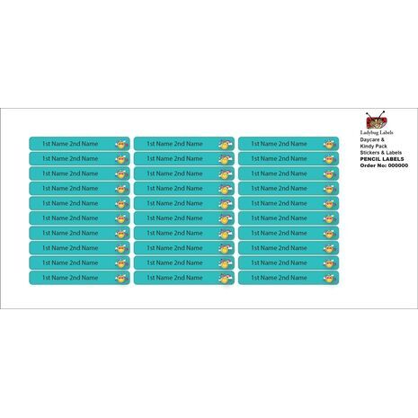 Birthday Smiley-Pack of 30 Pencil Waterproof Labels
