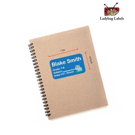 Smiling Hippo-Pack of 40 Book Labels