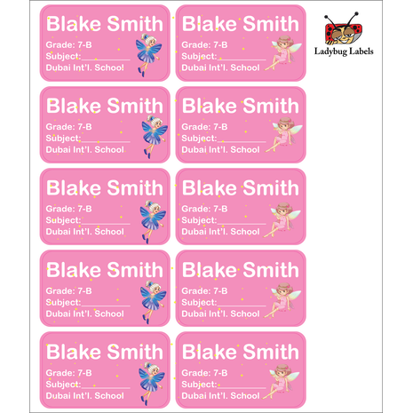 Little Fairy-Pack of 40 Book Labels