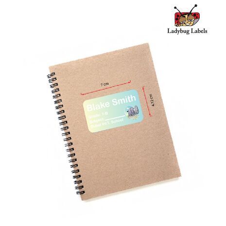 Bubble Hippo-Pack of 40 Book Labels