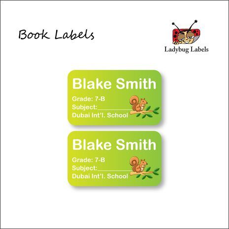 Adorable Squirrel-Pack of 40 Book Labels
