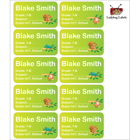 Adorable Squirrel-Pack of 40 Book Labels