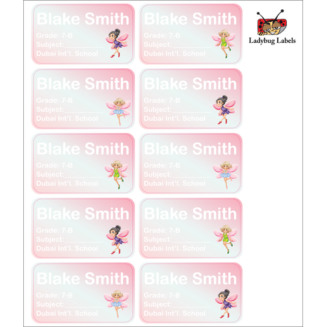 Flying Fairy-Pack of 40 Book Labels
