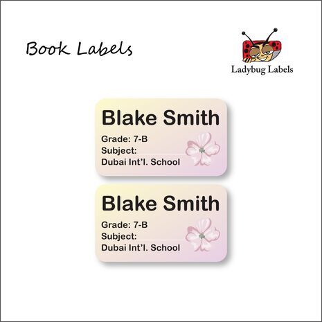 Dessert Rose-Pack of 40 Book Labels