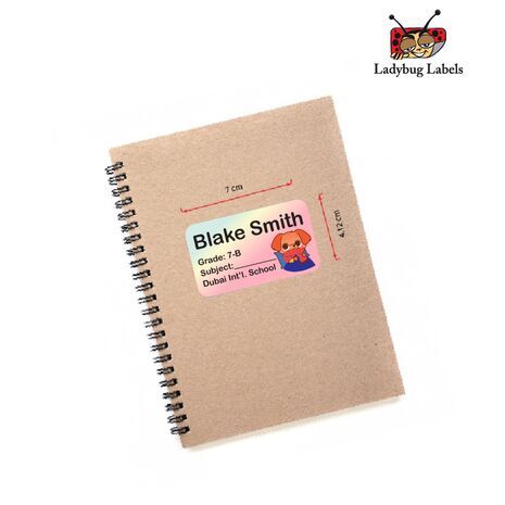 Sleepy Dog-Pack of 40 Book Labels