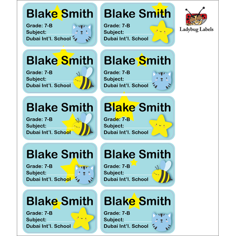 Busy Bee-Pack of 40 Book Labels