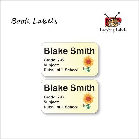 Vintage Flower-Pack of 40 Book Labels