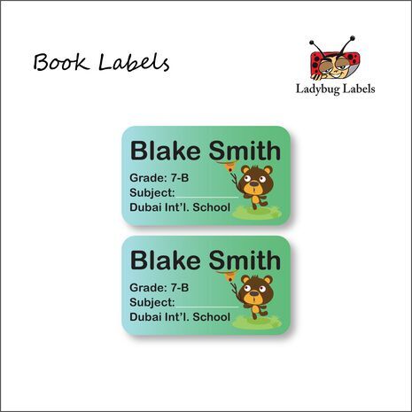 Honey & Bear-Pack of 40 Book Labels