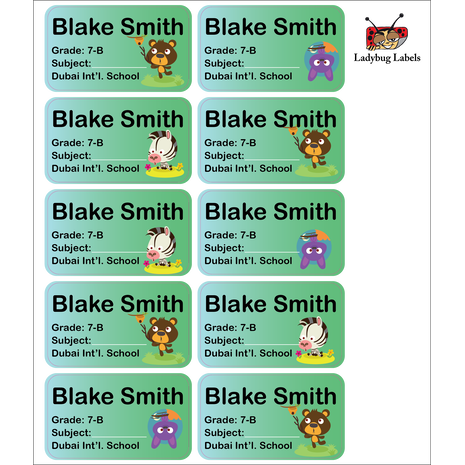 Honey & Bear-Pack of 40 Book Labels