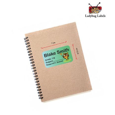 Honey & Bear-Pack of 40 Book Labels