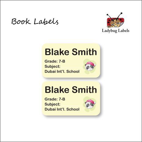 Sleepy Bear-Pack of 40 Book Labels