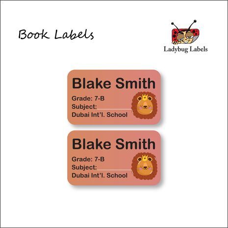 King Lion-Pack of 40 Book Labels