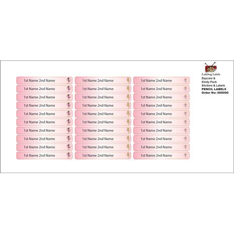 Flying Fairy-Pack of 30 Pencil labels