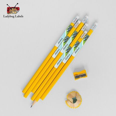 Racing Cars-Pack of 30 Pencil Waterproof Labels