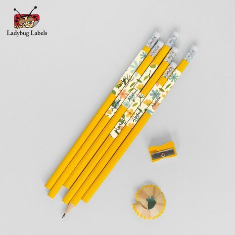 Flower Wallpaper-Pack of 30 Pencil Waterproof Labels