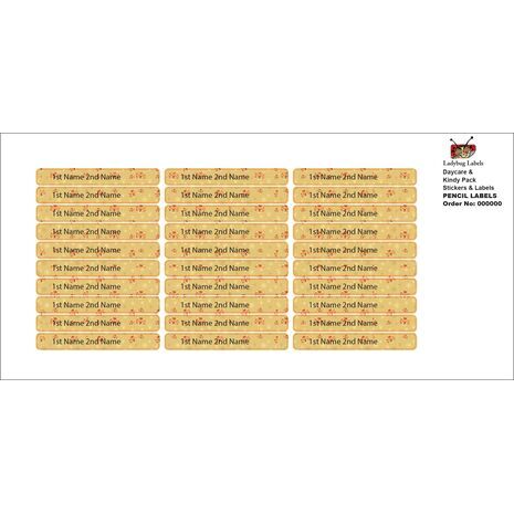 Brown Tiger-Pack of 30 Pencil Waterproof Labels