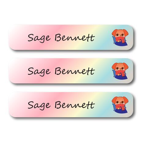 Sleepy Dog-Pack of 30 Pencil Waterproof Labels