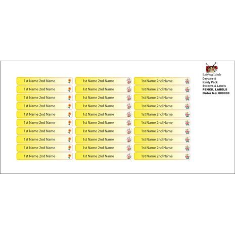 Vintage Flower-Pack of 30 Pencil Waterproof Labels