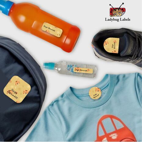 Brown Tiger-Pack of 50 Round Waterproof Labels