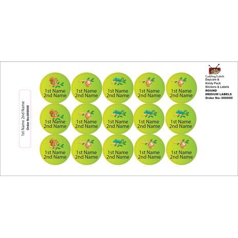 Adorable Squirrel-Pack of 50 Round Waterproof Labels