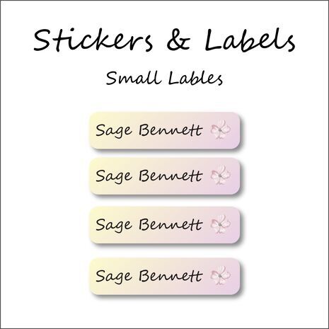 Dessert Rose-Pack of 30 Small Waterproof Labels
